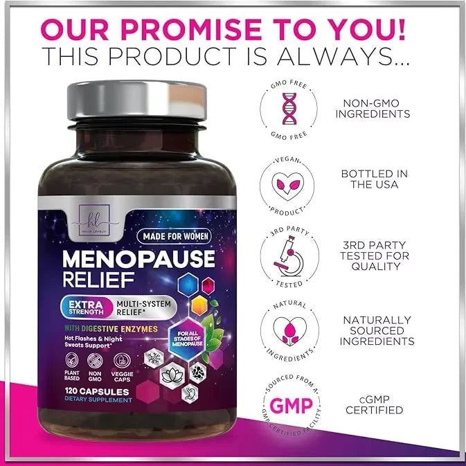 Menopause Relief Supplement for Hot Flash and Night Sweat Support