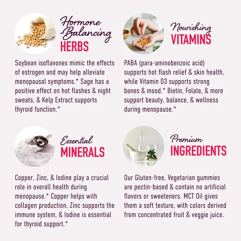 Menopause Support Gummies for Hot Flash Relief