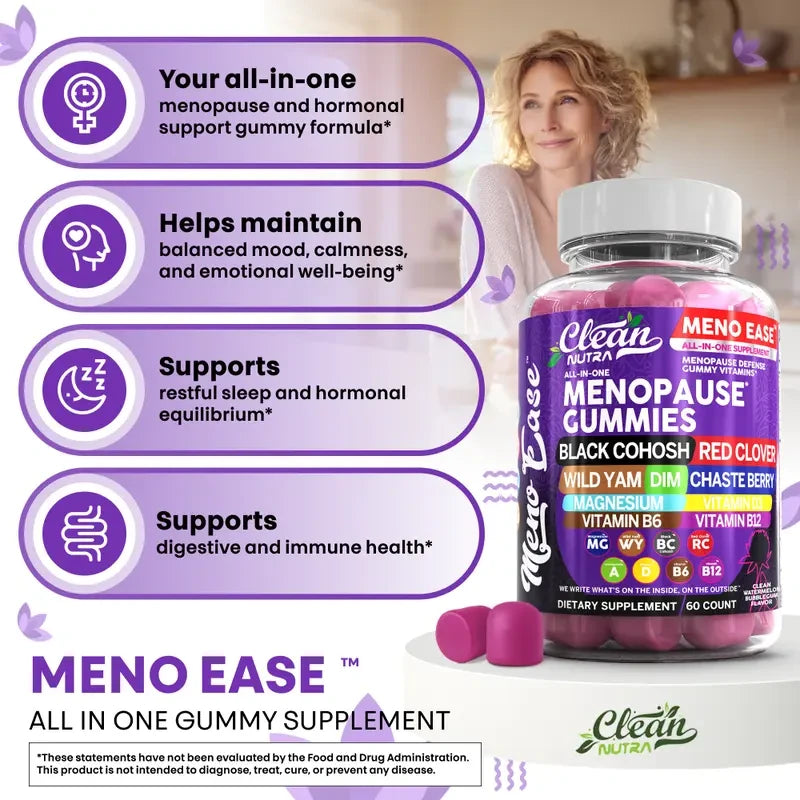 Meno Ease Black Cohosh Supplement for Night Sweats Relief